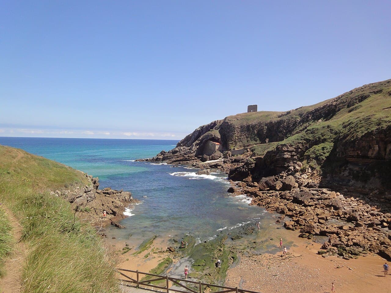The Ermita de Santa Justa above the cove at Ubiarco, highlight for day 7